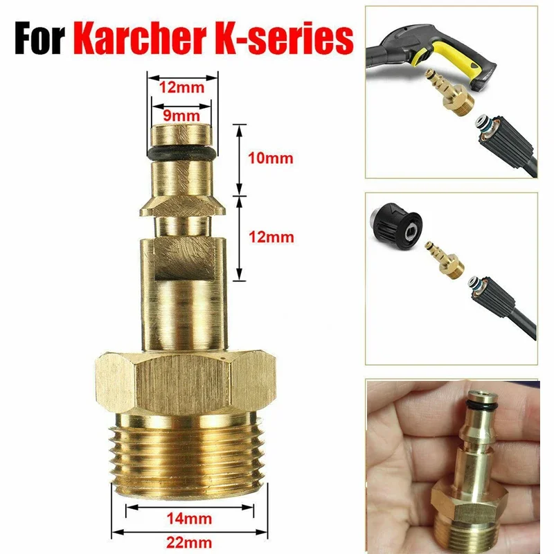 M22 Adapter High Pressure Washer Hose Adapter Pressure Pipe Quick Connector Converter Fitting For K Series Pressure Washer