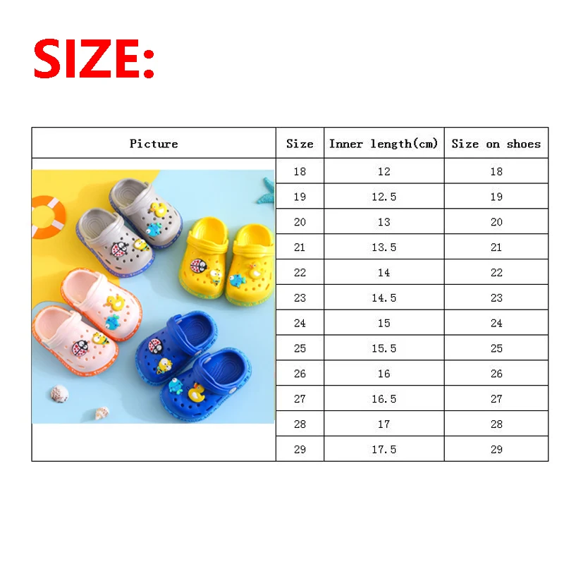 Children\'s Summer Cartoon Cute Cave Hole Shoes Duckling Boys And Girls Comfortable Soft Soled Sandals Garden Beach Shoes