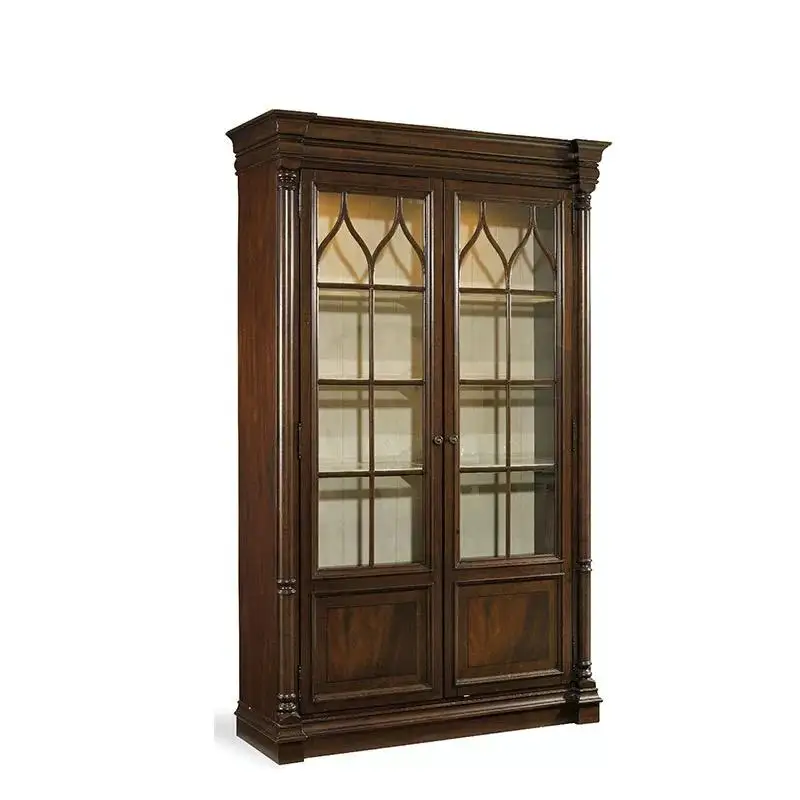 

Американский винный шкаф из цельного дерева, боковой шкаф для хранения вещей, стеклянный пылезащитный книжный шкаф, декоративная мебель