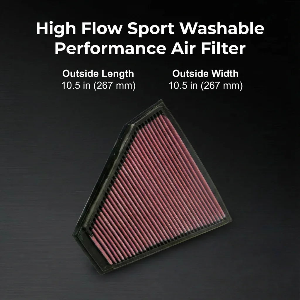 for BMW E88 128i E81 E87 130i E90 E91 E92 E93 325i 328i 330i Xi 2006-2014 3.0 L6 Gas High Flow Sport Washable Air Filter 33-2332