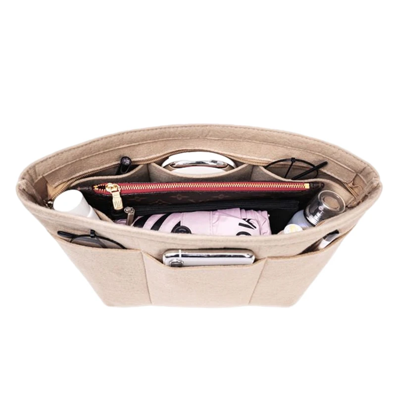 EverToner Felt Insert Bag Organizer for Goyard Tote Makeup Handbag Organizer Travel Inner Purse Women Portable Cosmetic Bags