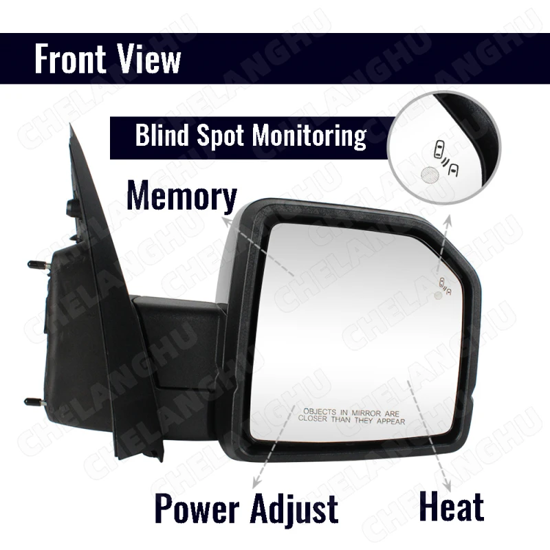 1Pc Right 16Pin Reversing Mirror For For Ford F150 2015 2016 2017 2018 2019 2020 2021 Rear Mirror Assembly Turn Lamp Power Fold