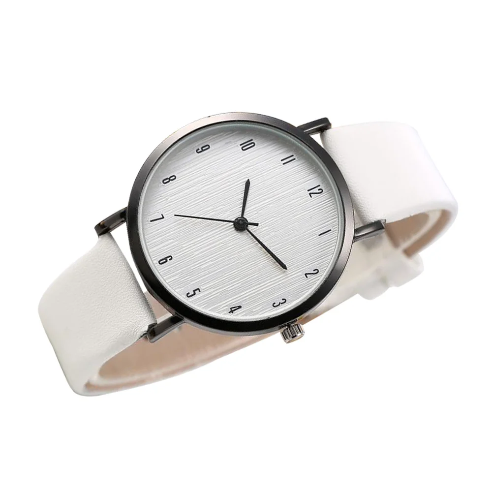 Ladies Quartz Watch Minimalist Fashion Wood Grain Dial Elegant Strap Accurate Time Keeping Casual Event Party Dating