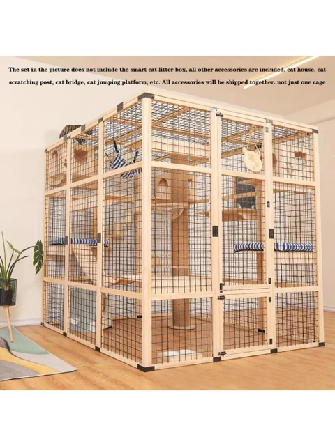 Large Indoor Cat Cage Free Space Cat House Pet Shop Cat boarding Cabinet AliExpress