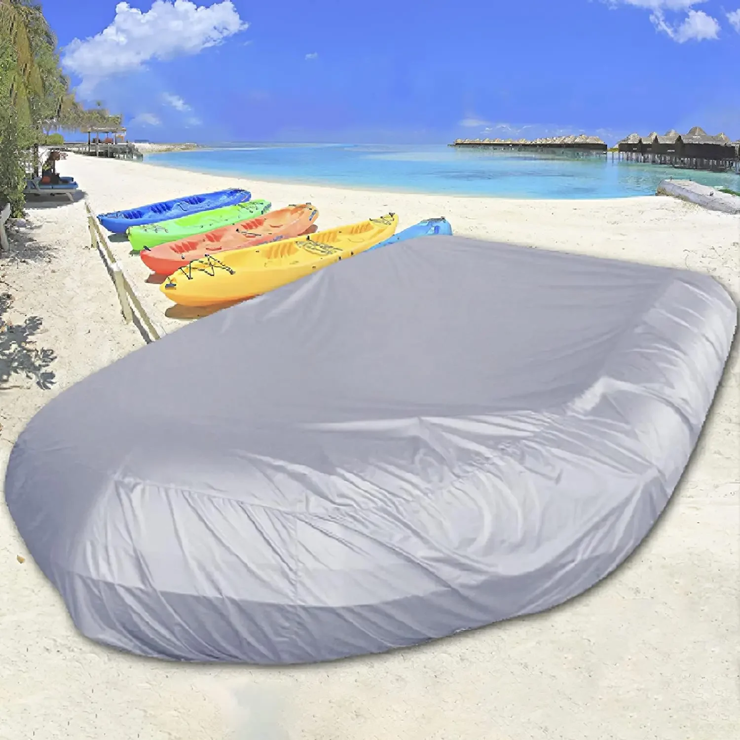 Outdoor Inflatable Boat Cover Dust Cover Waterproof UV Dinghy Fishing Boat Kayak