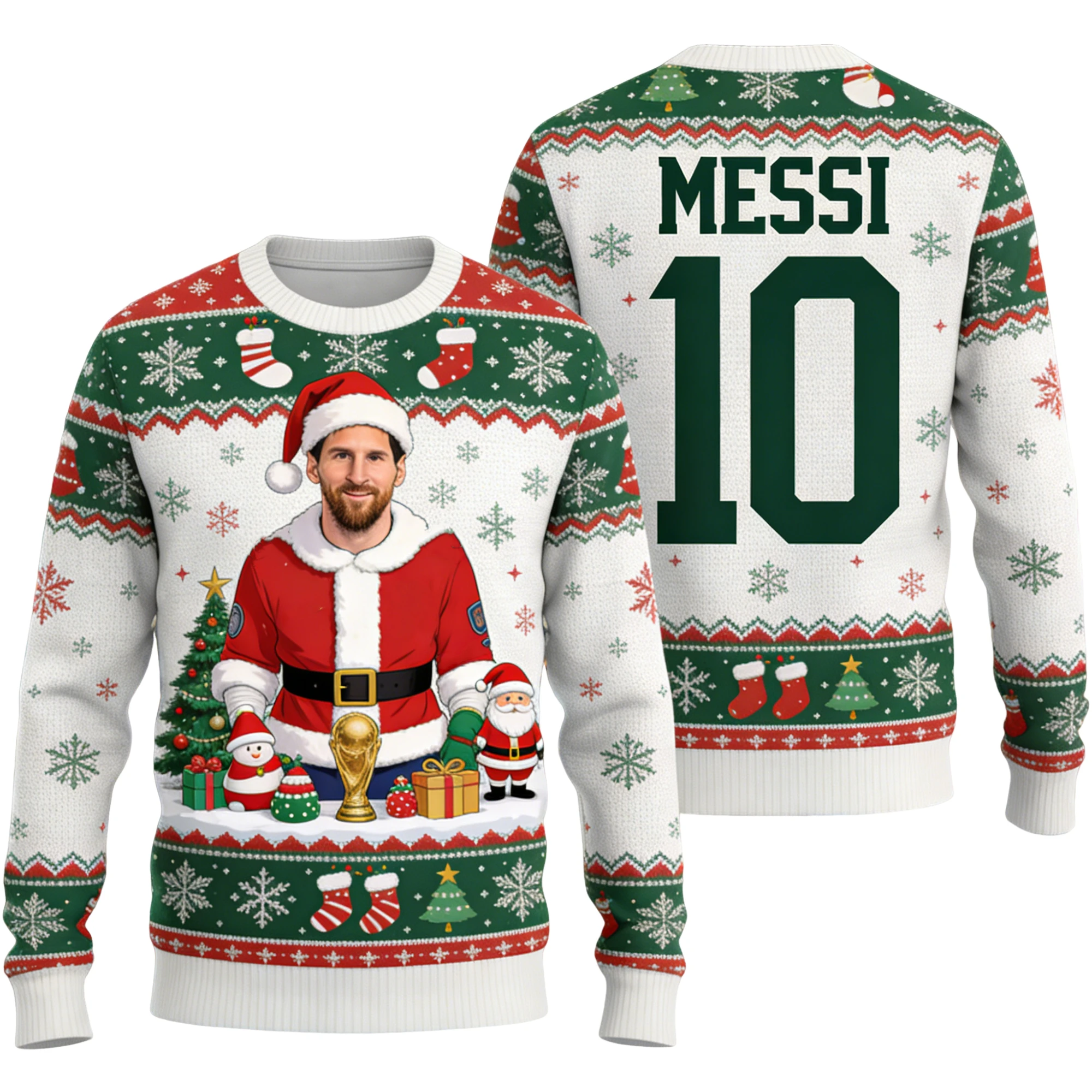 

Messi Christmas Edition Football Fan Sweatshirt with Premium Commemorative Design for Casual and Streetwear Lovers