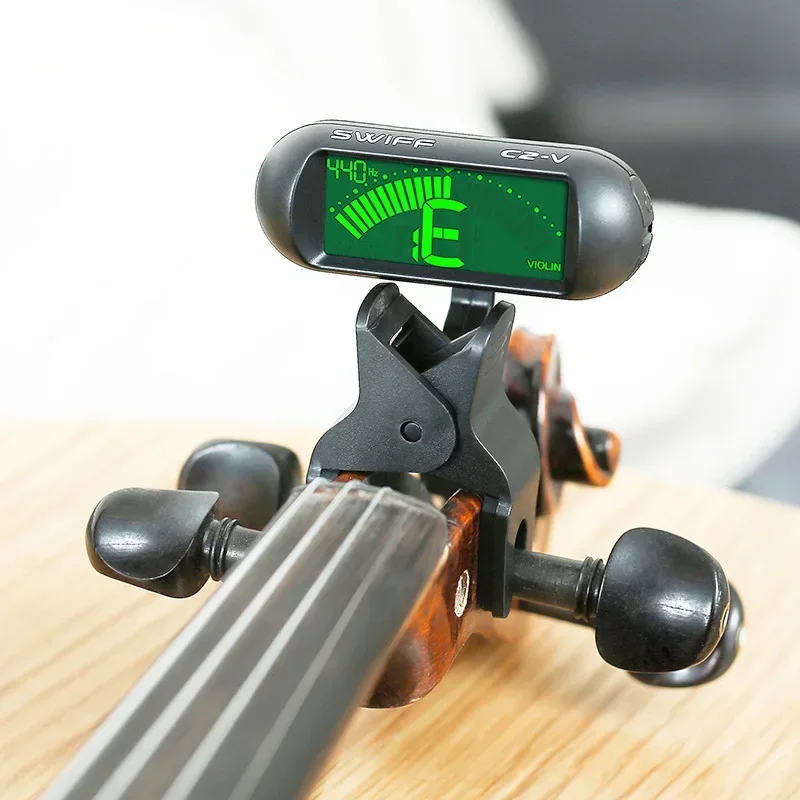 New Arrival! SWIFF C2-V Clip-on Digital Electronic Chromatic Violin Tuner LCD Display 360° Rotating