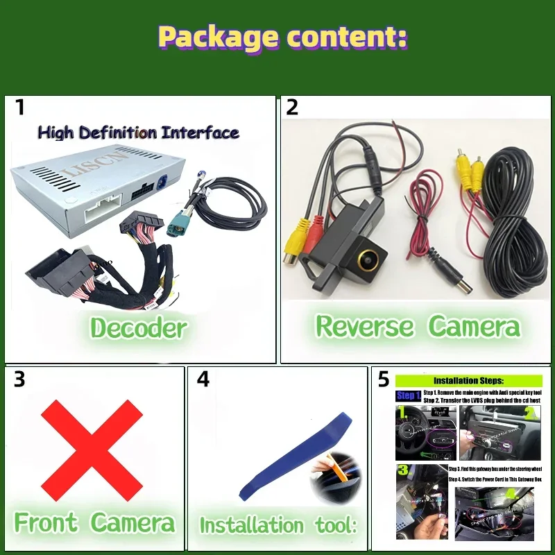 Reverse Camera Kit Speciaal Voor Peugeot 208 308 408 2008 3008 5008 2012 ~ 2023 Originele Scherm Plug & Play Voor Achteruitrijcamera
