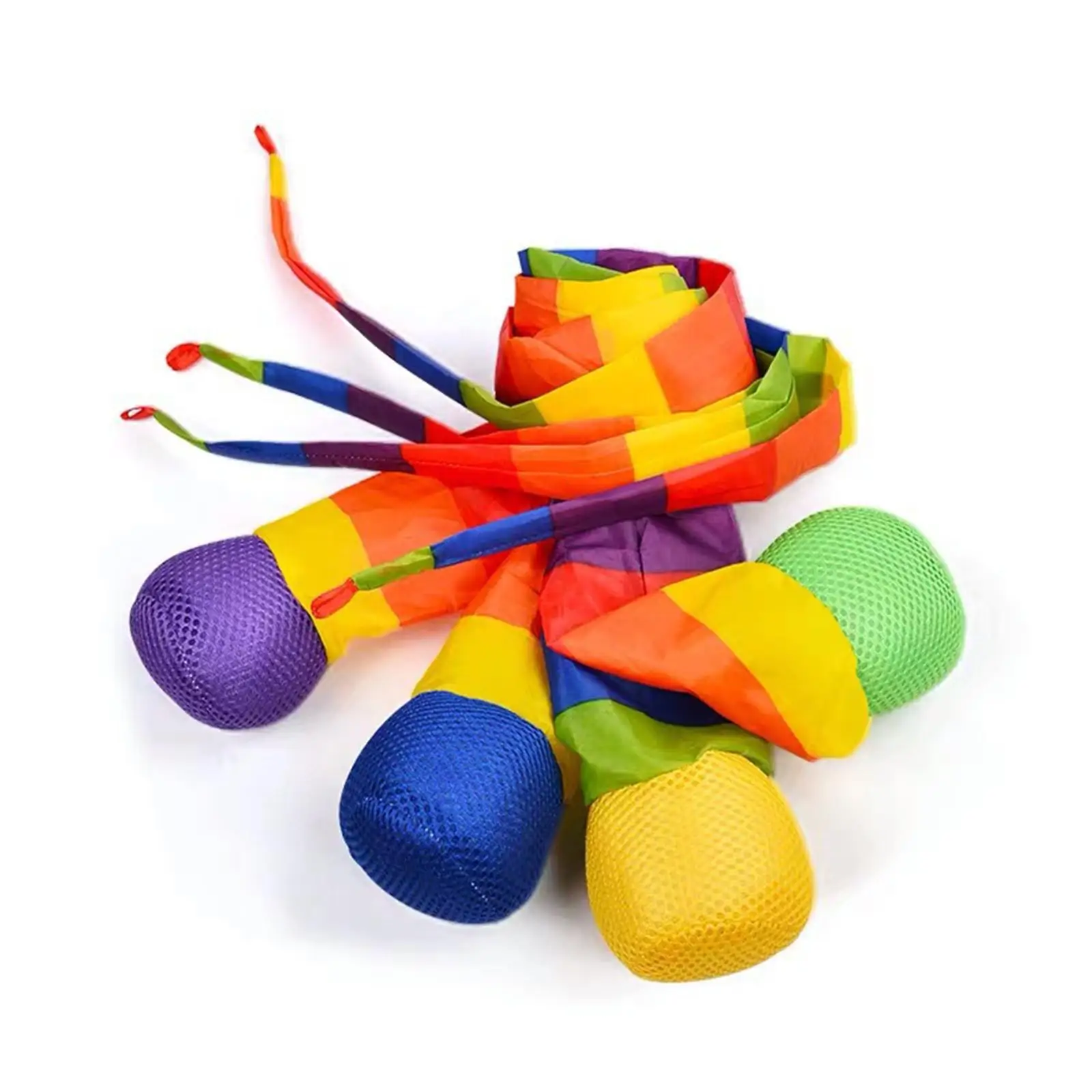 Soft Ball Child Toy Outdoor Sports with Rainbow Tails for Boy Children Gift