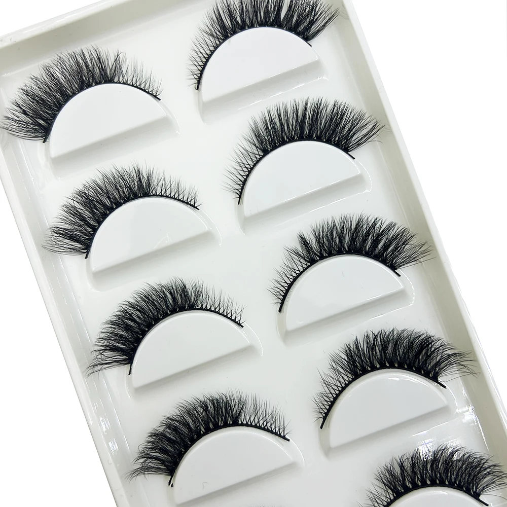 5/7 Pairs Natural Cat Eye Lashes Faux Mink Eyelashes Fake Lashes Soft Faux Eyelash Makeup maquillaje maquiagem