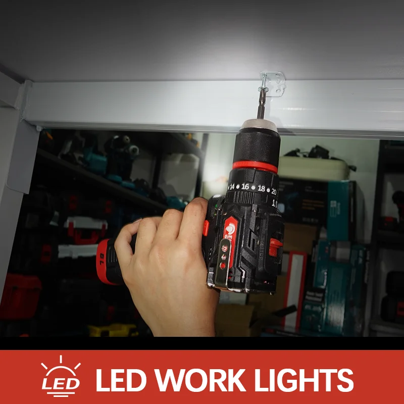 Drill Electric 16.8V 2 In1 Screwdriver Multi-function Power Tool 280Nm Torque Brushless Motor Screw Driver Electronics Repairing