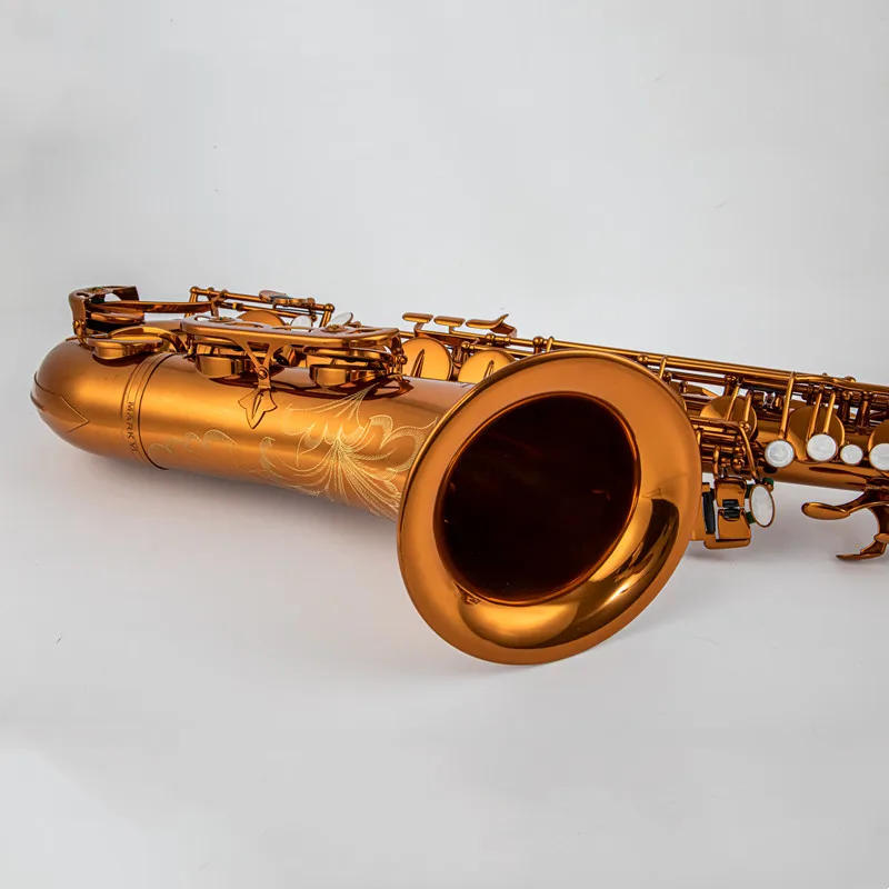 Custom Mark VI Saxophone High Quality Tenor Saxophone Copy Instruments Coffee color copper simulation Brass With mouthpiece