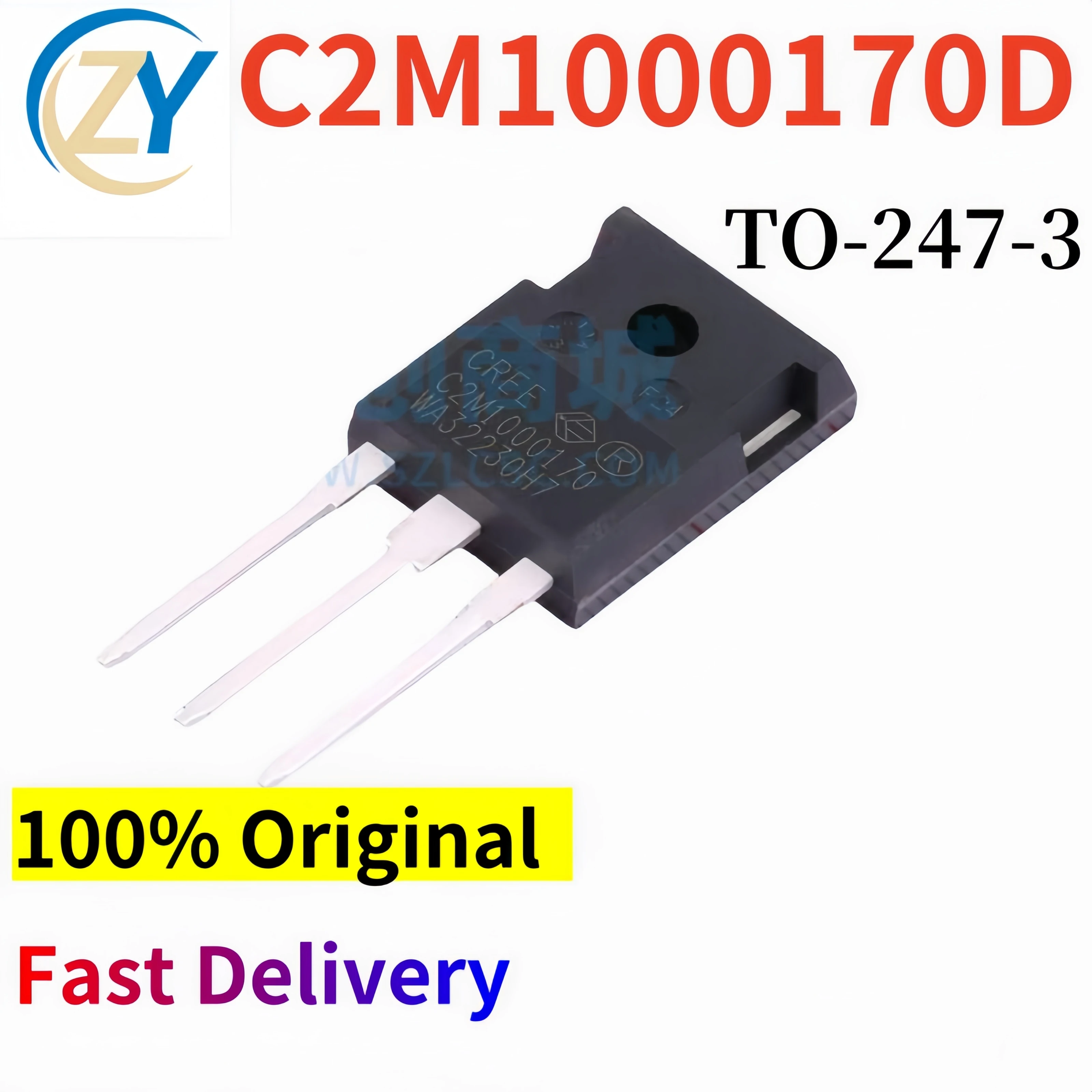 (2ชิ้น) C2M1000170D C2M100017 mossets TO-247 N-Channel 100% แบบดั้งเดิม & มีในสต็อก