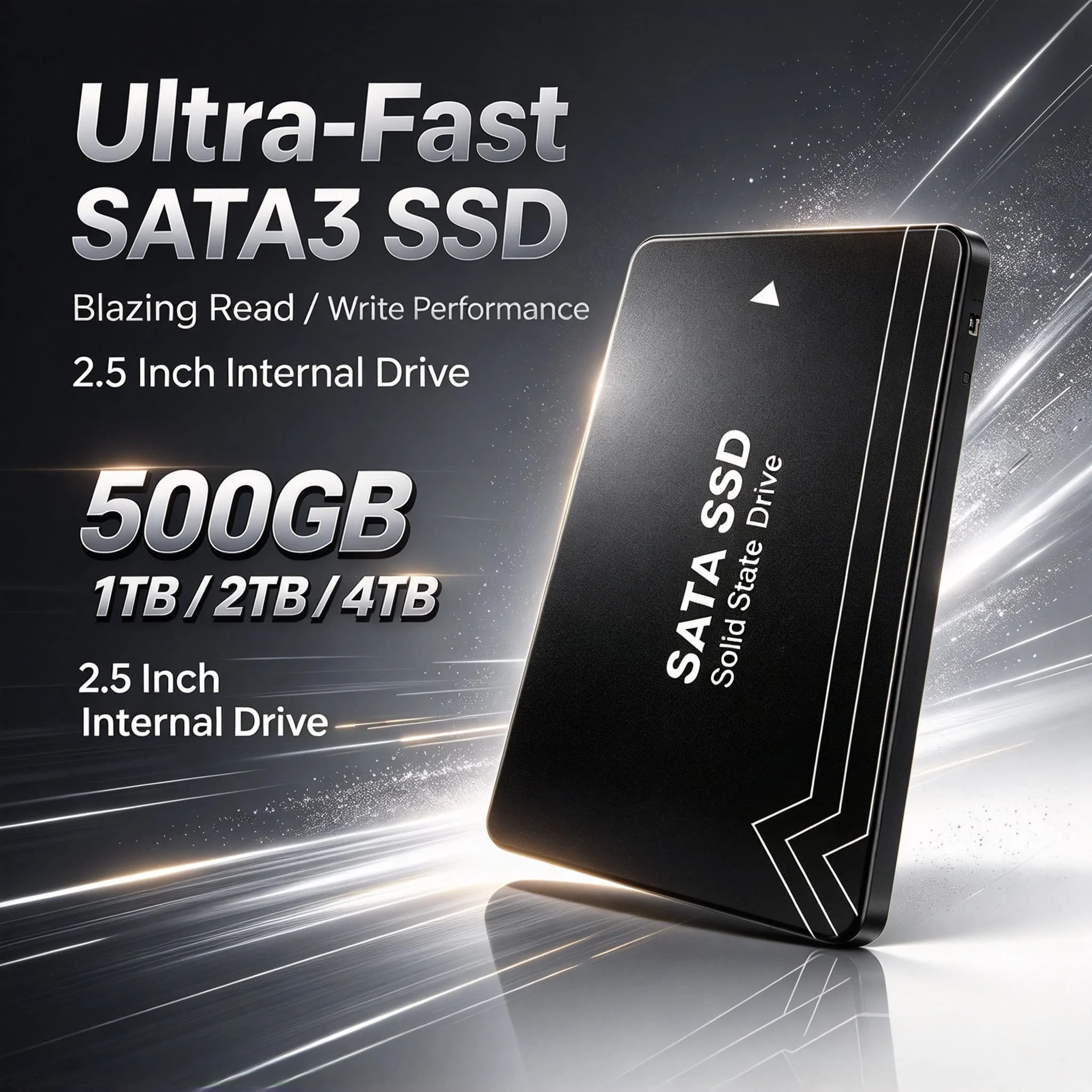 2.5 Inch SATA 3 SSD Solid State Drive 500GB 1TB 2TB 4TB High Speed Fast for Gaming Office PC Laptop Upgrade Max Plus 2026