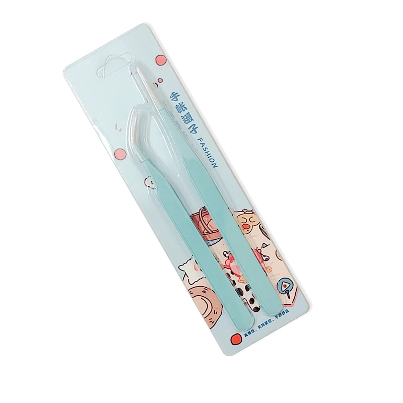 2PC antistatische roestvrijstalen pincetset Precisieonderhoud Industriële reparatie Gebogen thuiswerken Model maken Handgereedschap