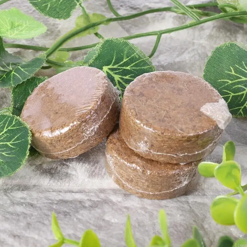 ألياف جوز الهند Coir بيليه غذائية التربة خفيفة الوزن النباتية حديقة قاعدة مضغوطة