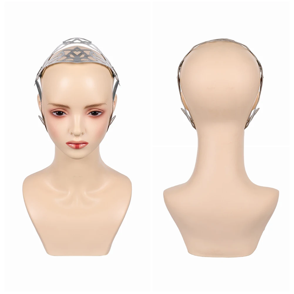 Film espace bataille rôle Padme Cosplay Amidala argent couvre-chef oreille couverture Costume accessoires femme adulte filles bandeau Halloween