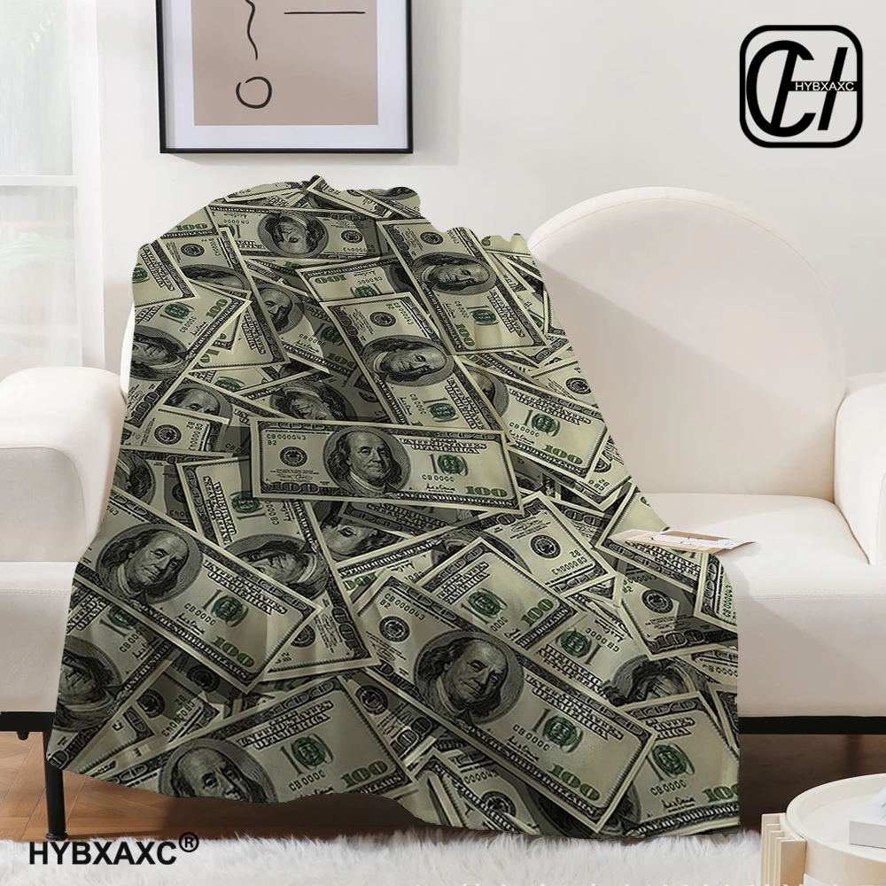

3D богатый доллар, евро фунт, деньги, мультяшное мягкое фланелевое одеяло для кроватей, спальни, дивана, пикника, одеяло для отдыха на открытом воздухе, сна