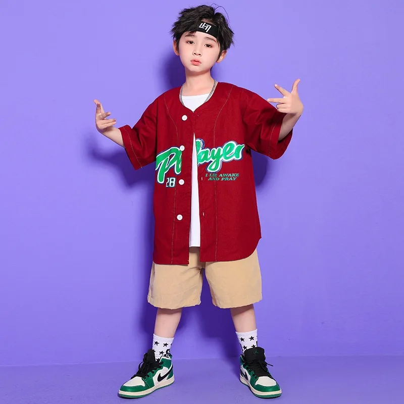 Kid Tracksuit Teen Boys Summer Fashion Letter Print Shirt Shorts Children Casual Clothing Hip Hop Costume Street Wear 3-16 Years