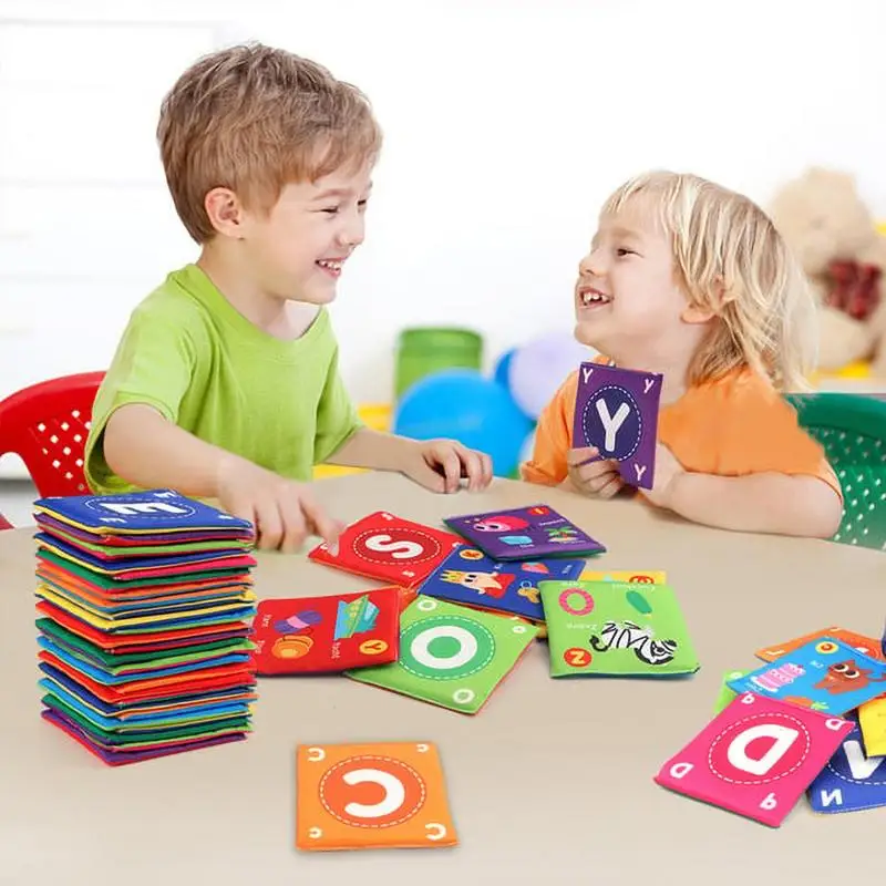 Toddler Bath Books Alphabet Number Bath Cloth Books Portable Early Childhood Enlightenment Book for Kids Children Girls Boys