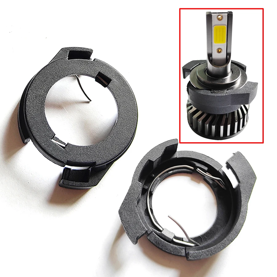 2Pcs H7 LED Headlight Bulbs Adapter Holder For Alfa Romeo VW Passat B6 Magotan Ford Kuga Head Lamp Base Retainer