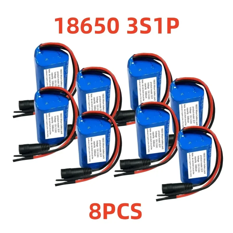 18650 12 فولت 3S1P 3500 مللي أمبير بطارية 18650 بطارية ليثيوم أيون مع BMS لإمدادات الطاقة الاحتياطية كاميرات CCTV #6