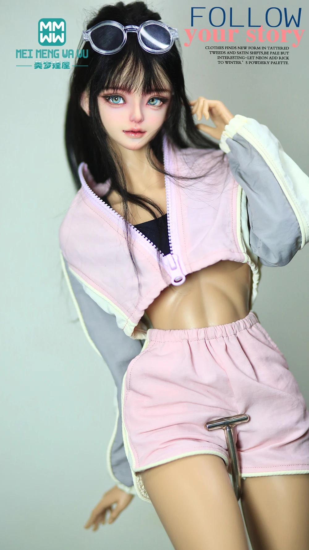 

Одежда для кукол BJD 1/3 1/4 SD DD MSD, игрушка, подвижные суставы, модный лоскутный спортивный костюм для куклы