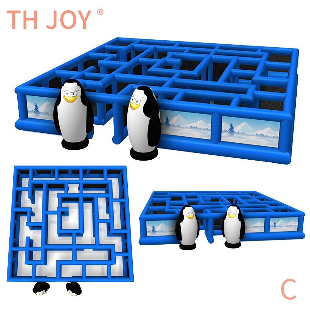 

Гигантский надувной лабиринт с пингвином, портативный уличный кукурузный ферма на Хэллоуин, надувной дом с привидениями, игры с лазерной биркой