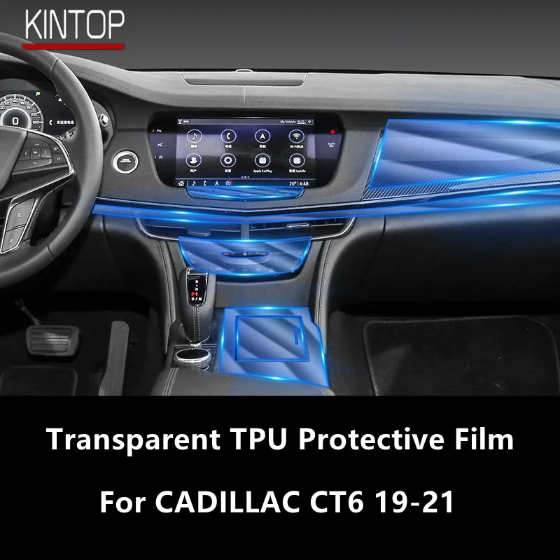 

For CADILLAC CT6 19-21 Car Interior Center Console Transparent TPU Protective Film Anti-scratch Repair Film Accessories Refit