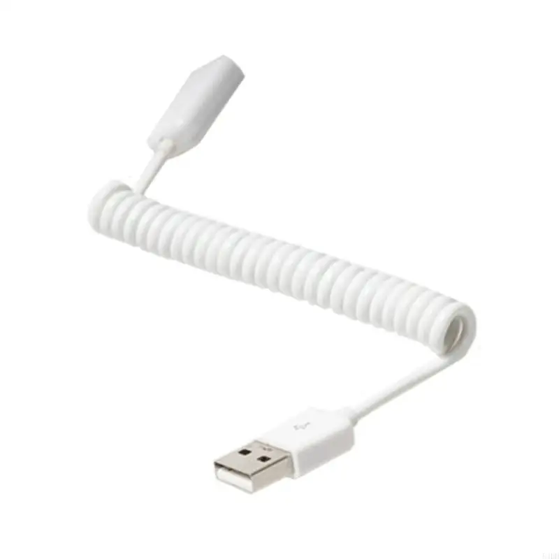 USB2.0 Male to Female Spring Coiled Telescopic Extension Cable for Various USB Devices