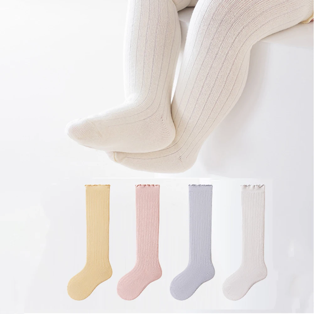 

1 Pair Lytwtw's Girls Cute Cartoon Mid-tube Socks Cute Lace Stockings Kids Winter Toddler Infant Children's Clothing