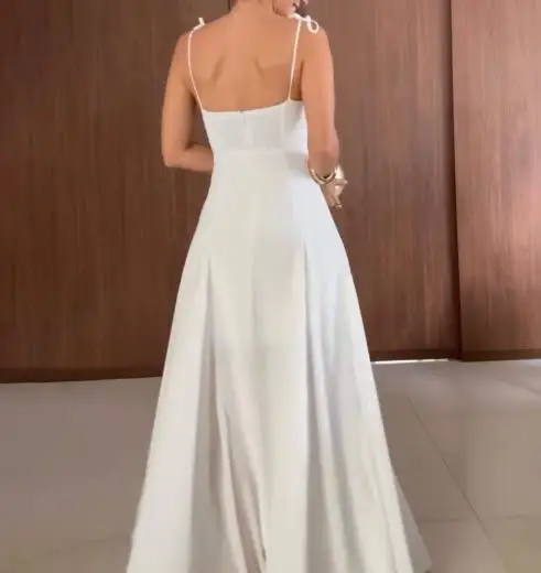 

2025 Summer New Women Sexy One Shoulder Fashion Dress Female Daily Clothing Temperament Women's Sweet Elegant A-Line Dresses