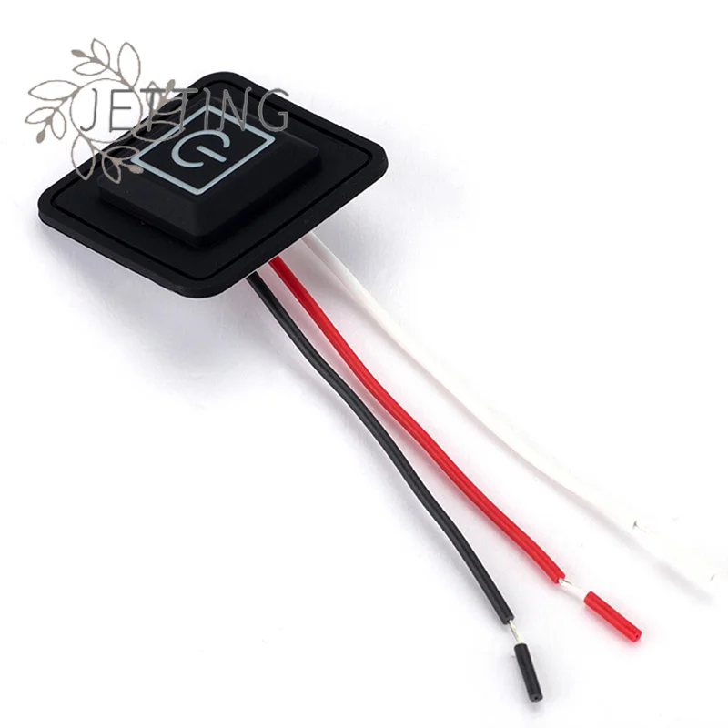 Hot 3Gear 3.7-12V Silicone Button Switch Heated Vest Pant Gloves Electirc Heating Temperature Controller Rheostat Switch