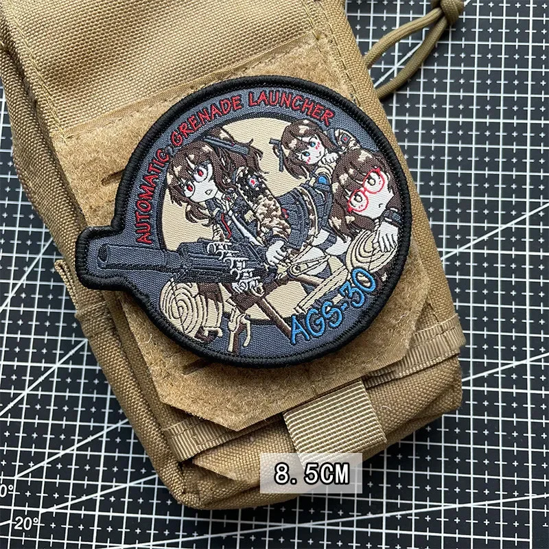 ACG Girls Frontline Patches for Clothing Embroidery Anime Patch Cute Girl Tactical Badge on Backpack Hook Loop Military Patch