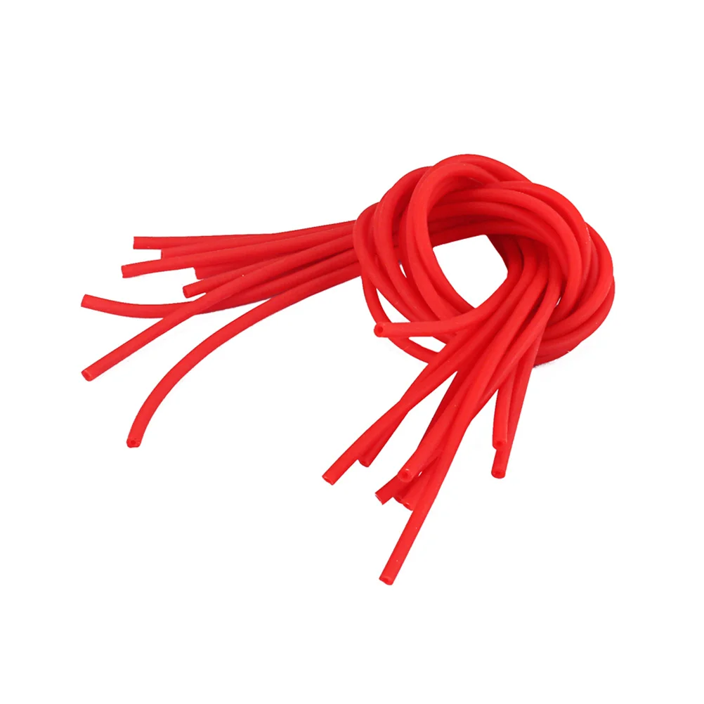 

10pcs Yangqin Tube For Chinese Dulcimer Bamboo Hammers Red Rubber Hose Durable Elastic Anti-Aging Environmentally Friendly