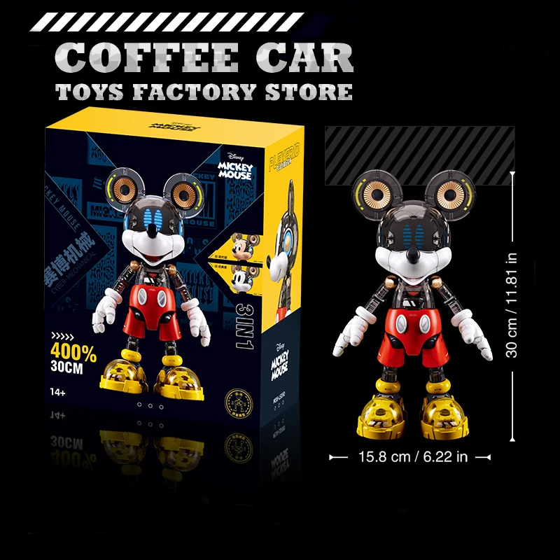 Disney 30 centimetri Topolino Mattoni Modello 3D Carino Anime Building Blocks Bambole Action Figure di Montaggio Giocattolo Del Fumetto Decor Regalo Di Compleanno