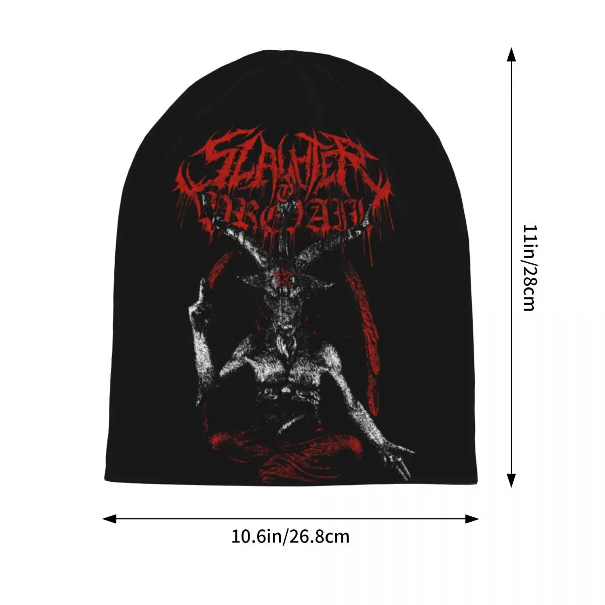 Slaughter To Prevail Goat Bonnet Homme Autumn Spring Thin Skullies Beanies Baphomet Satan Lucifer Caps For Men Women Hats