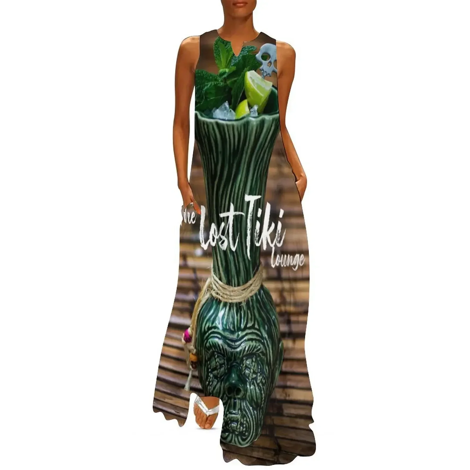 

The Lost Tiki Lounge - Official Merch - Zombie Mug Long Dress party dress women elegant luxury Women's skirt Dress