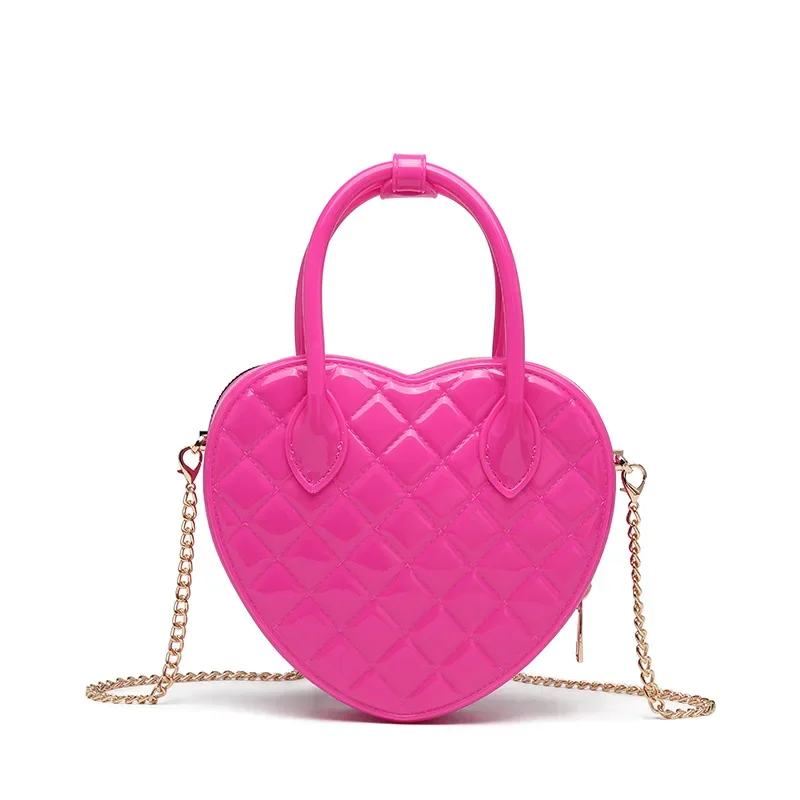 

PVC love-shaped jelly bag, fashionable and versatile evening bag, stain-resistant and easy to wash women's cross-body bag