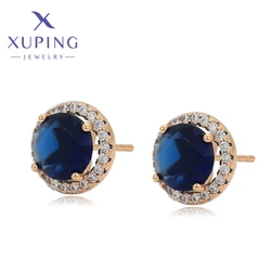 Xuping Jewelry New Fashionable Exquisite Simple Shape Gold Color Piering Hang Earrings for Women Girl Christmas Gifts X000712679