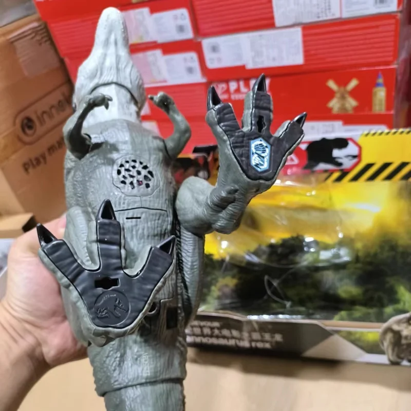 Jurassic World Tyrannosaurus Rex Power Devour dinosaurio modelo película misma simulación móvil figuras de animales sonidoables regalo para niños