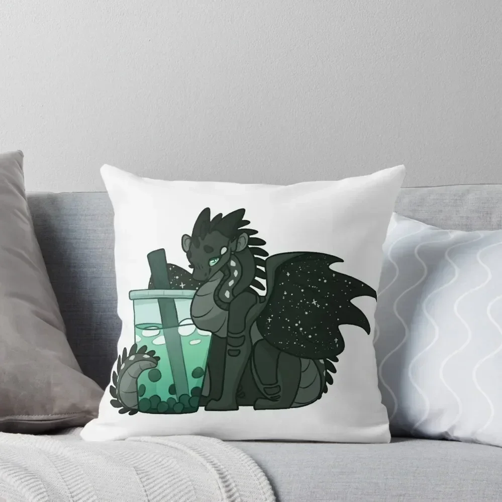 

Moon with Boba Throw Pillow christmas cushions covers New year Christmas Pillowcase Bed pillowcases pillow