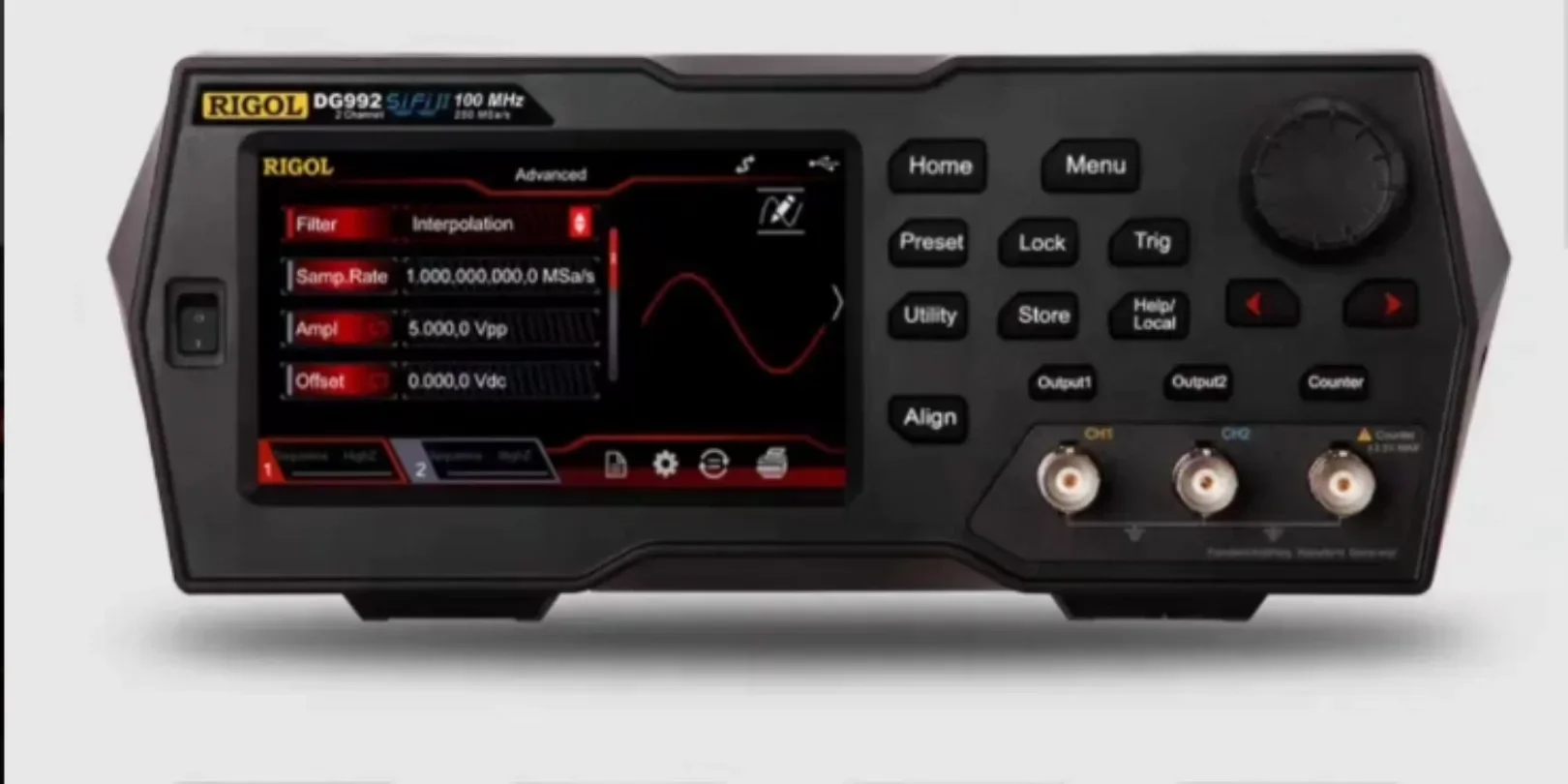 Rigol DG992 - 2 Channel, 100 MHz Function / Arbitrary Waveform Generator #xhd
