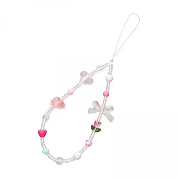 

Creative Beaded Phone Strap Wrist Charm Holder Bracelet Keychain Pendant for Cell Phone and Handbag