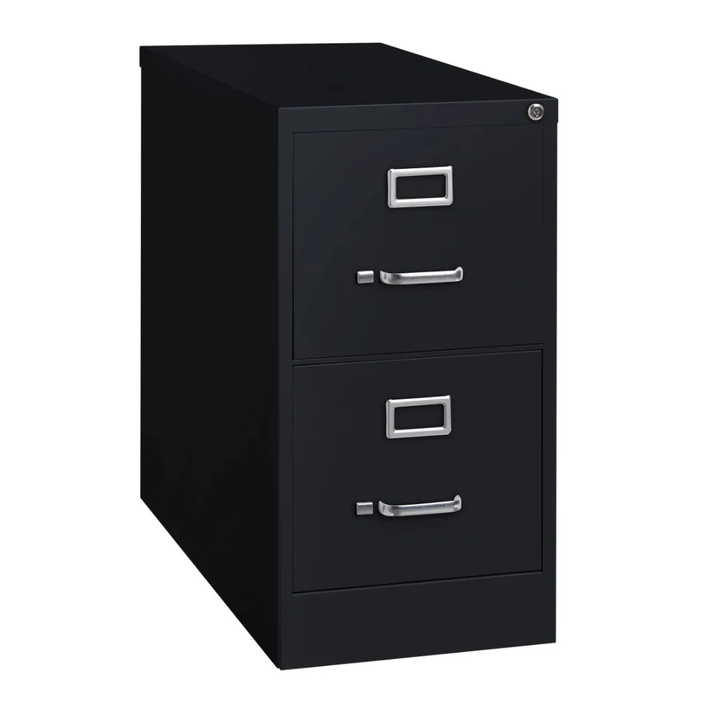 

26.5" Deep 2 Drawer Letter Width Vertical File Cabinet, Commercial Grade, Black