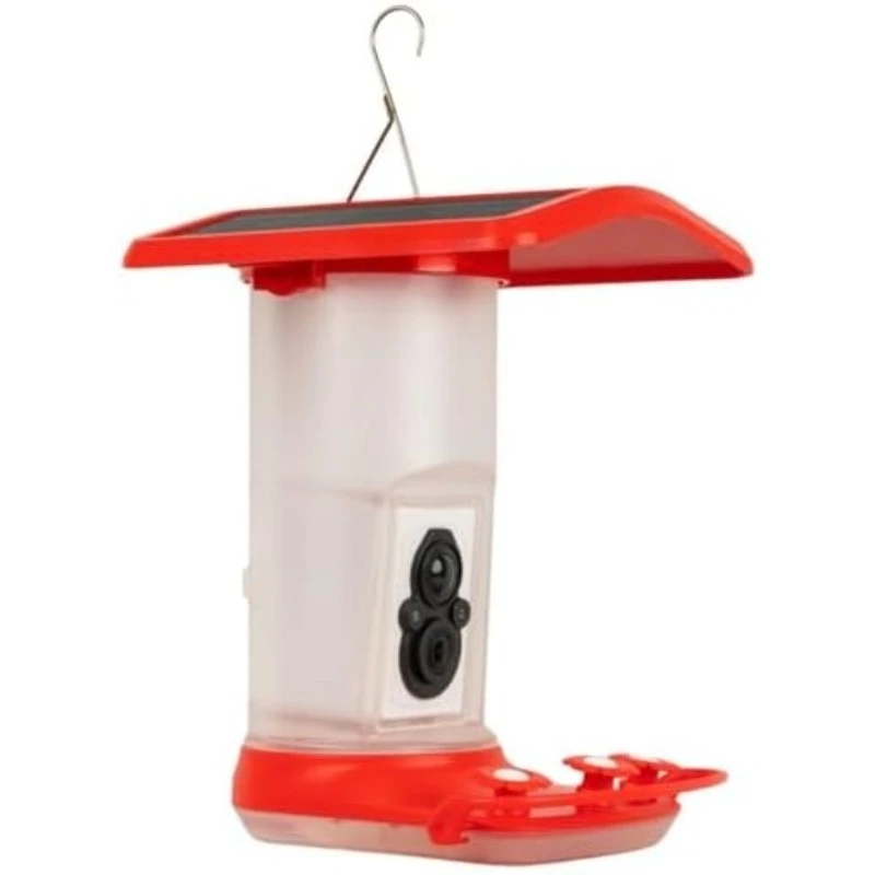 وحدة تغذية الطيور الطنانة الذكية: معرف الطيور الذاتي، واي فاي، الطاقة الشمسية، صور ومقاطع عالية الدقة مذهلة يتم إرسالها مباشرة إلى هاتفك،