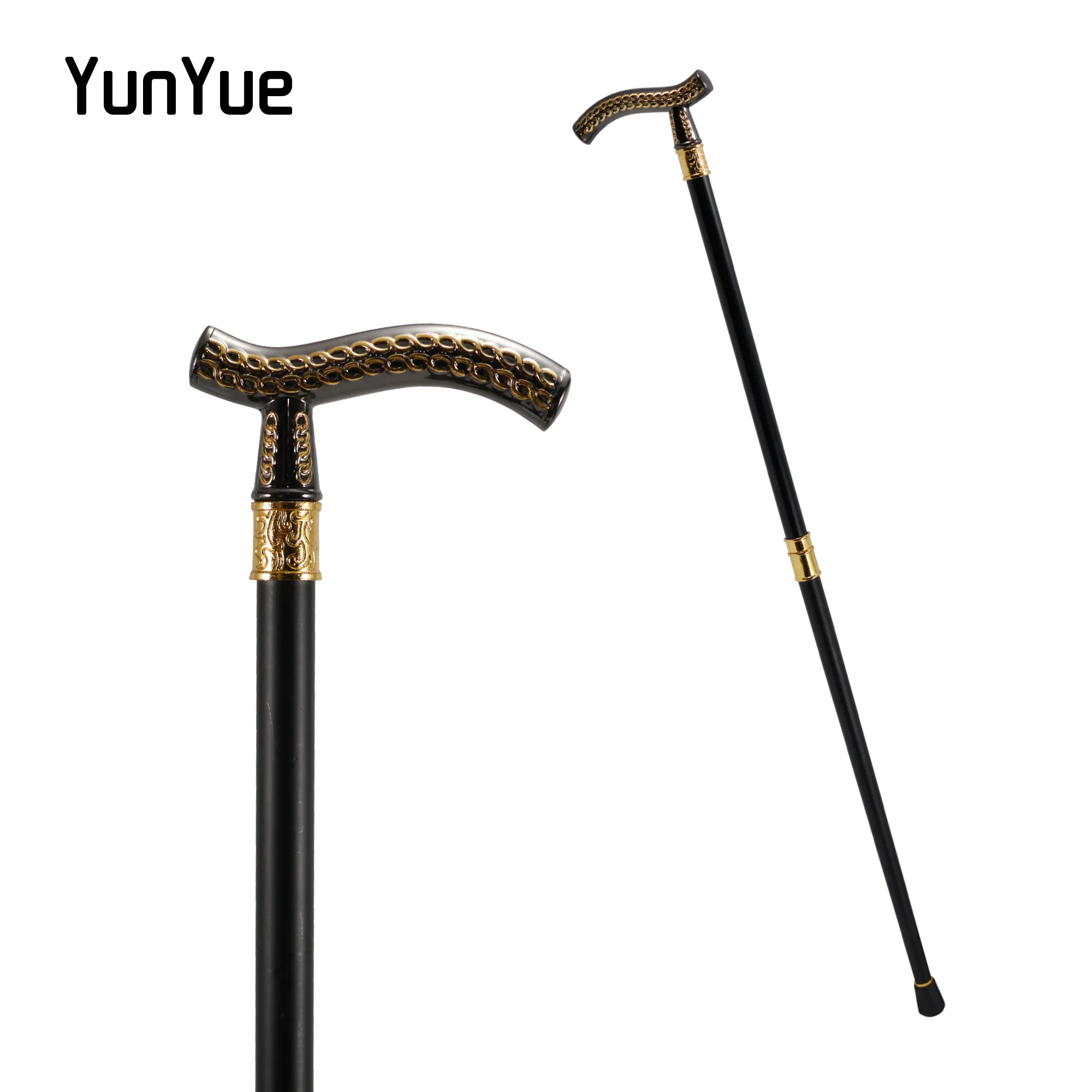 

Black and Gold Wheat Head Pattern Luxury Fashion Walking Stick for Party Decorative Cane Women Elegant Walking Stick
