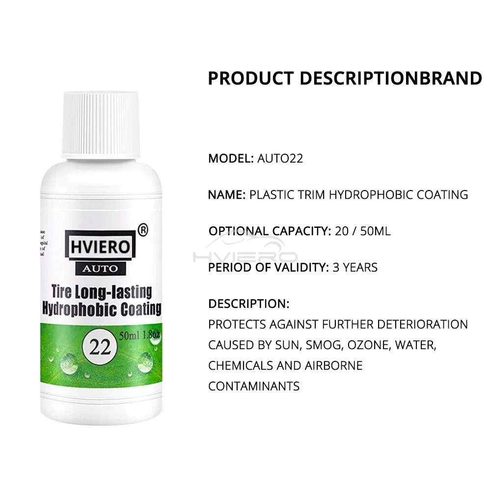 20ml/50ml/100ml Car Leather Refurbish plastic wash Tire Hydrophobic Coating Cleaning Agent Polishes Care Tools Auto Accessories view 6