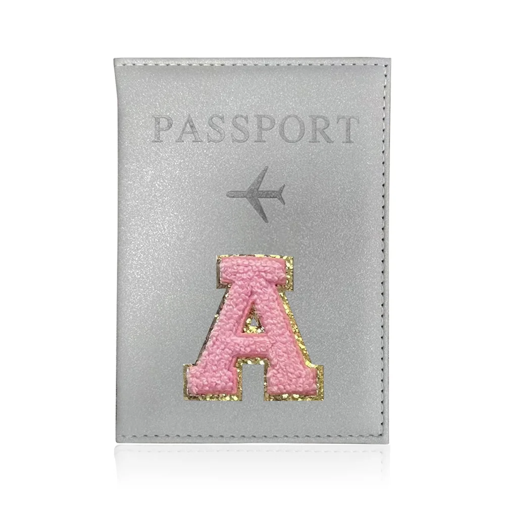 Funda para pasaporte, paquete de funda para pasaporte, serie de letras rosas, porta pasaportes, accesorios de viaje, funda protectora para pasaporte