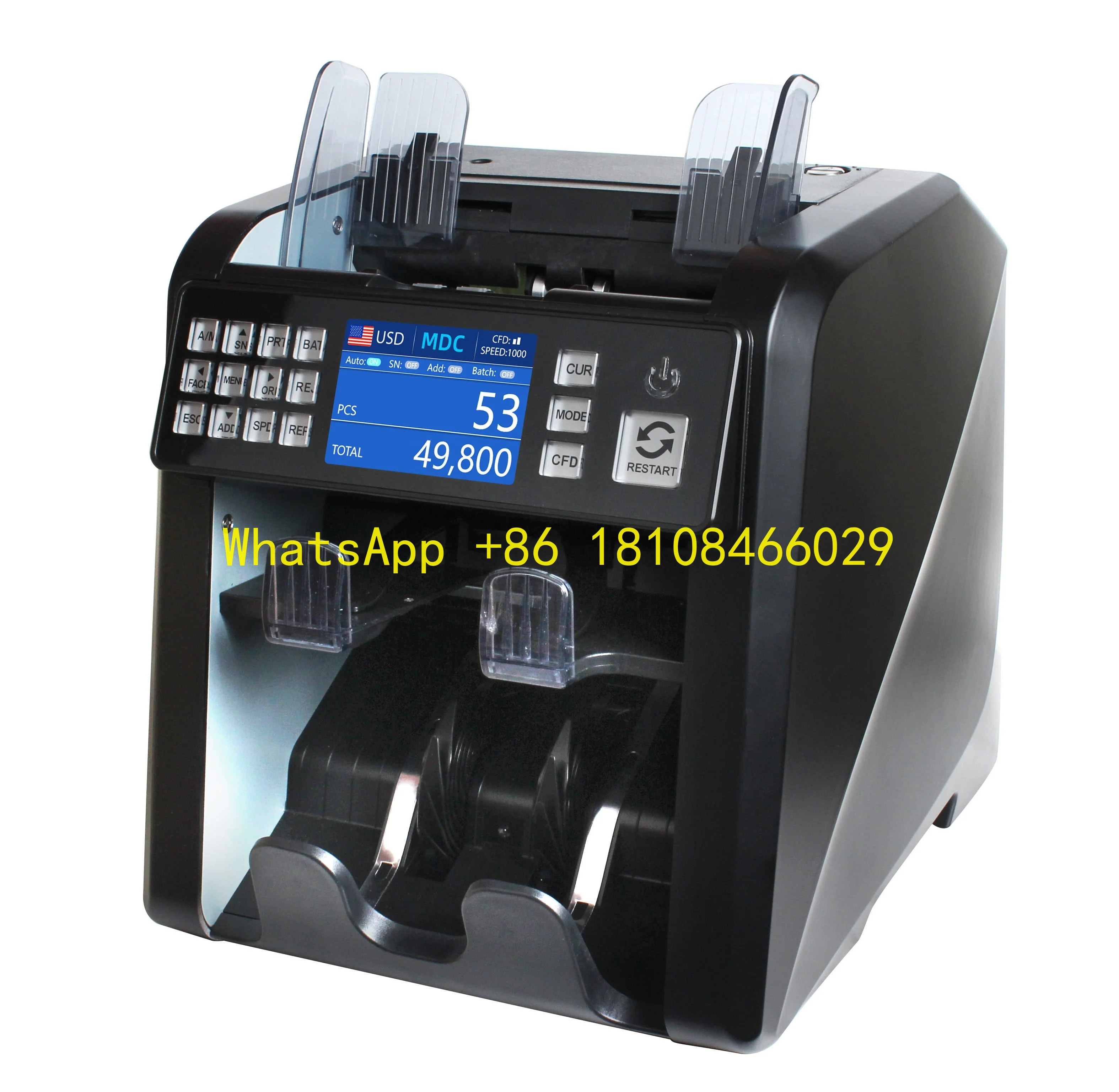 v Multi-Currency Money Counter Banknote Counter with Printer WT-952A Touched Screen ed Currencies